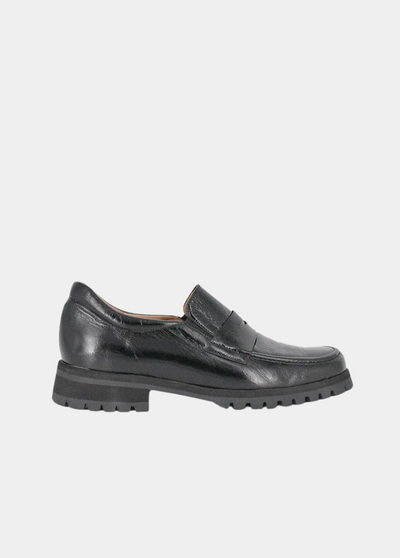 PieSanto Deluxe Black Leather Loafers