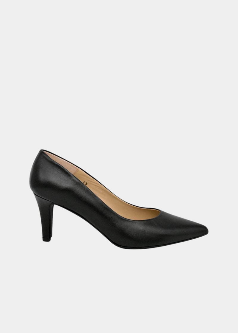 PieSanto Premium Black Leather Heels