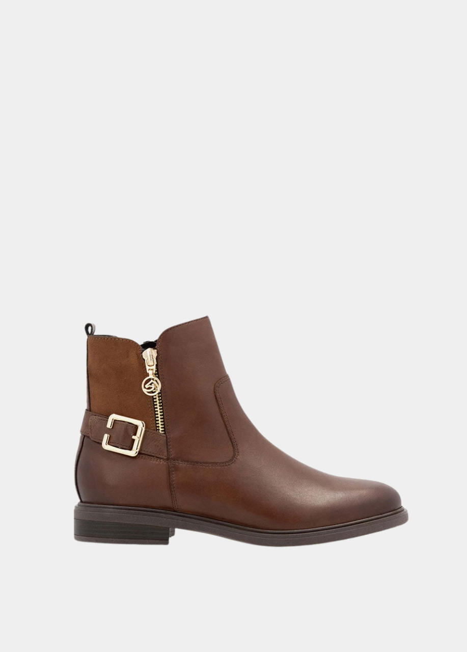 Remonte Versatile Brown Leather Ankle Boots