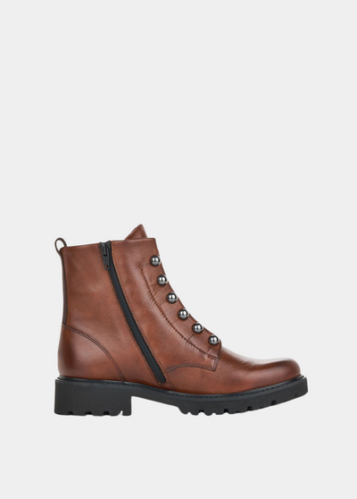 Remonte Versatile Chestnut Biker Style Ankle Boots