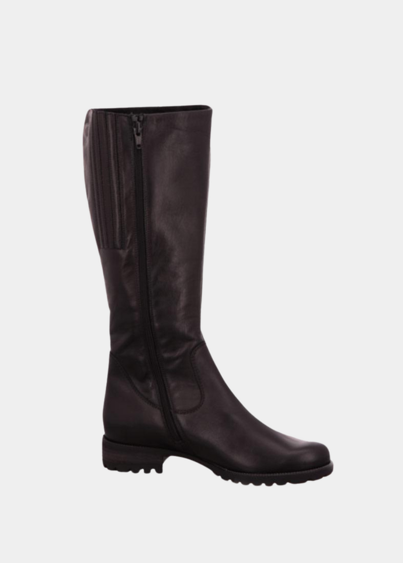 Semler Premium Black Leather Long Boots