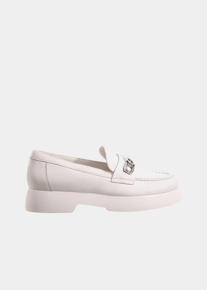 Hogl Premium White Leather Loafers