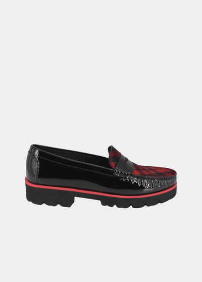 Vittoria Mengoni Gorgeous Black/Tartan Loafers