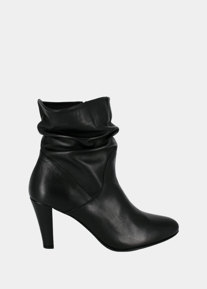 Cinderella Shoes Deluxe Black Leather Ankle Boots