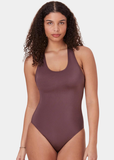 The Tulum One Piece - Satin - Licorice - Long Torso