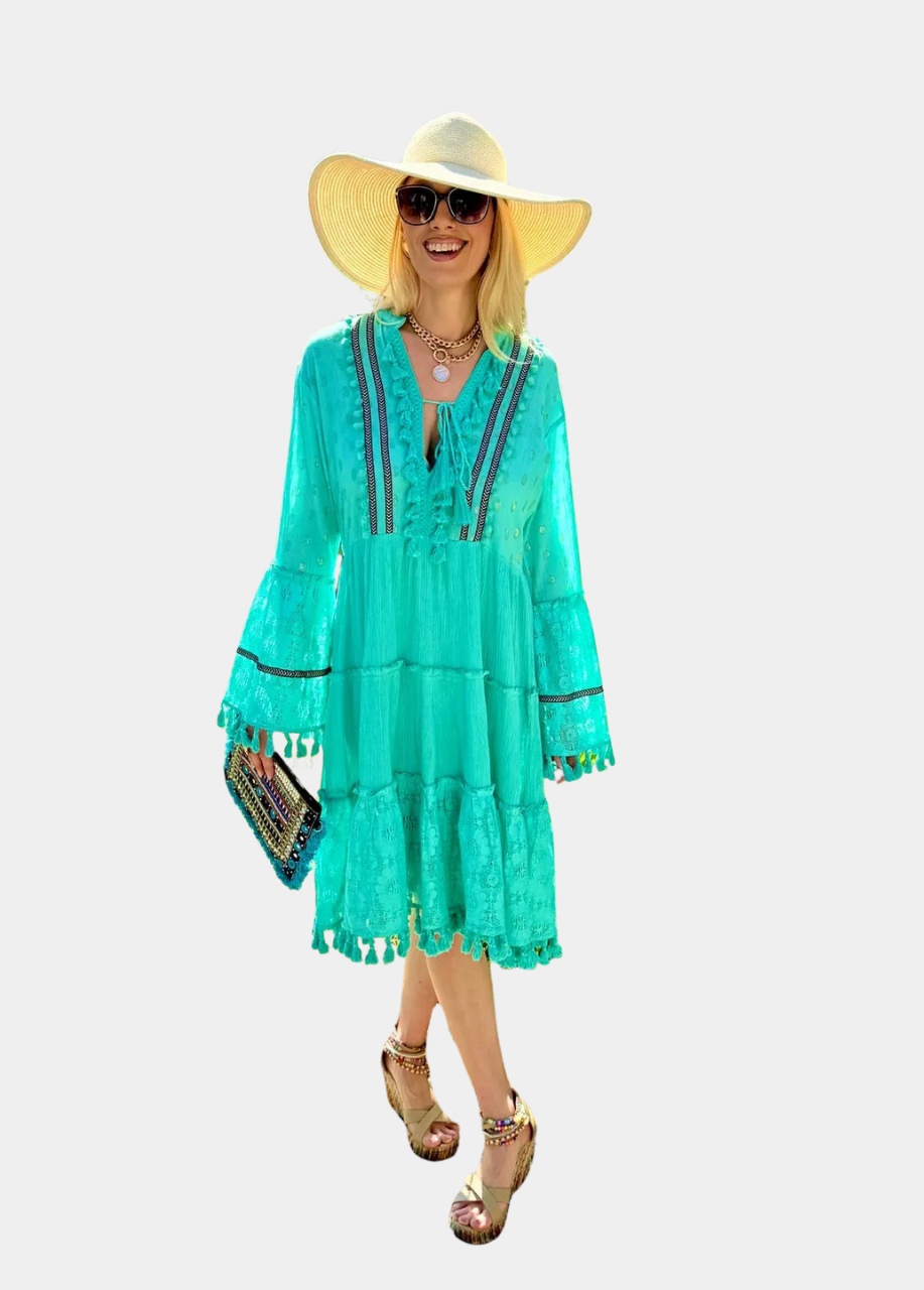 Ibiza Long Midi Dress for Tall - Tiffany Blue