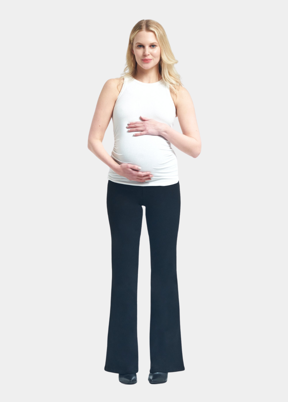 Maternity 33" Better Butter Slim Boot Jean in Black