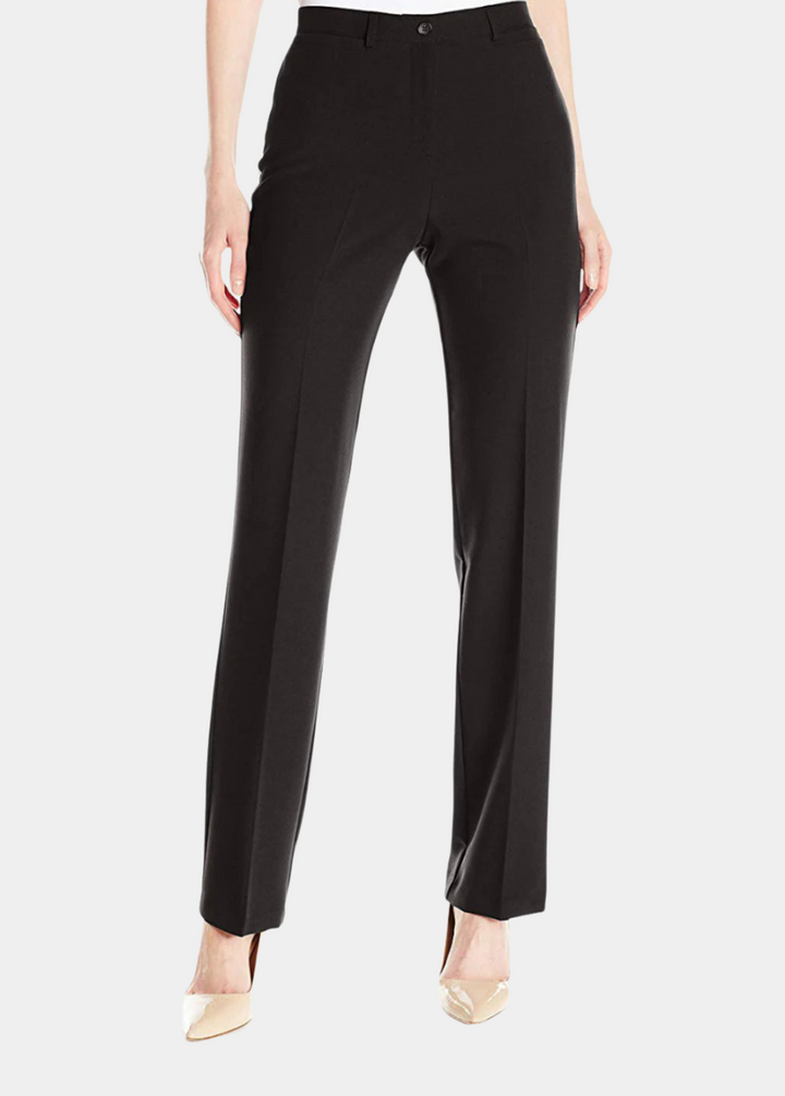 Comfort Waist Straight Leg Pant Black