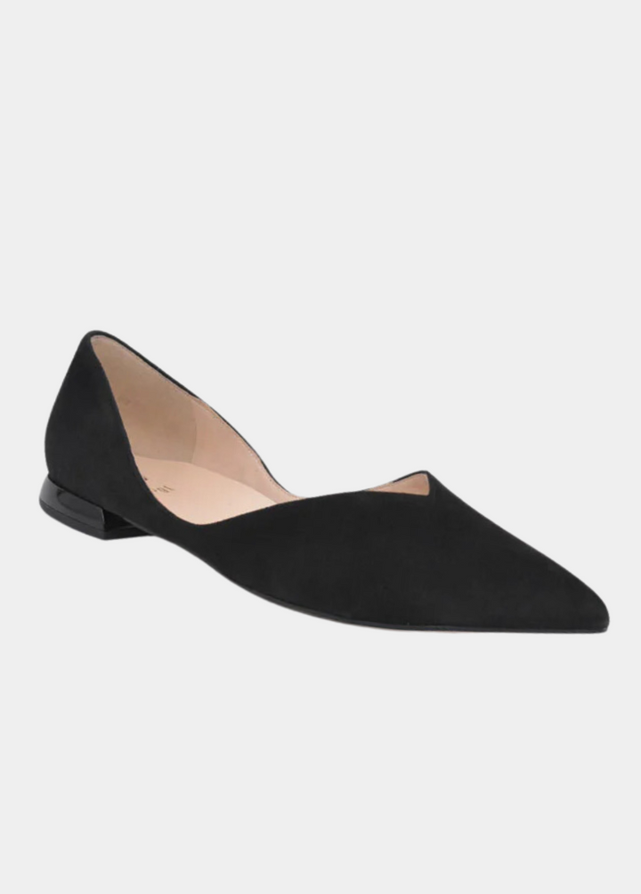 Hogl Chic Plush Black Suede Flats