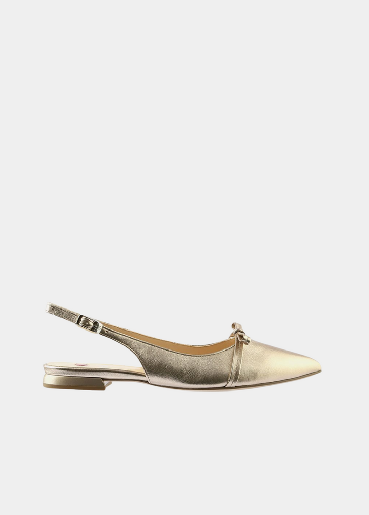 Hogl Luxurious Metallic Gold Slingbacks