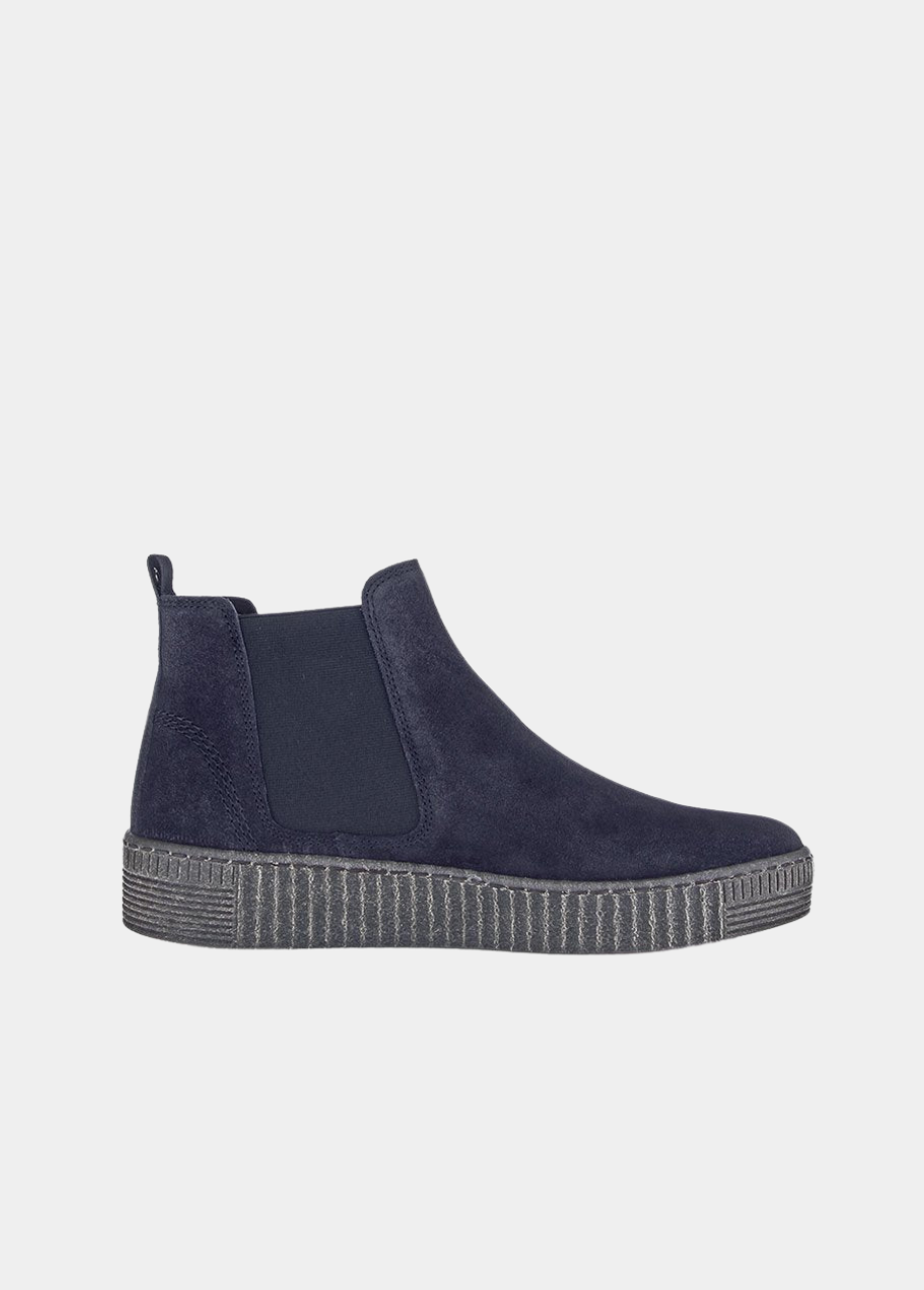 Gabor Casual Navy Suede Ankle Booties