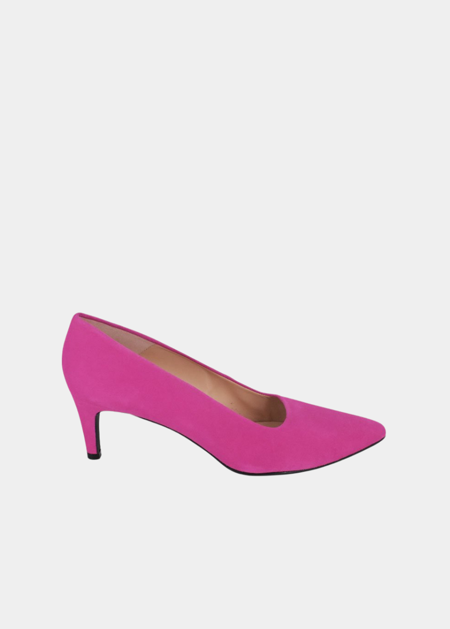 Cinderella Shoes Stylish Hot Pink Suede Heels