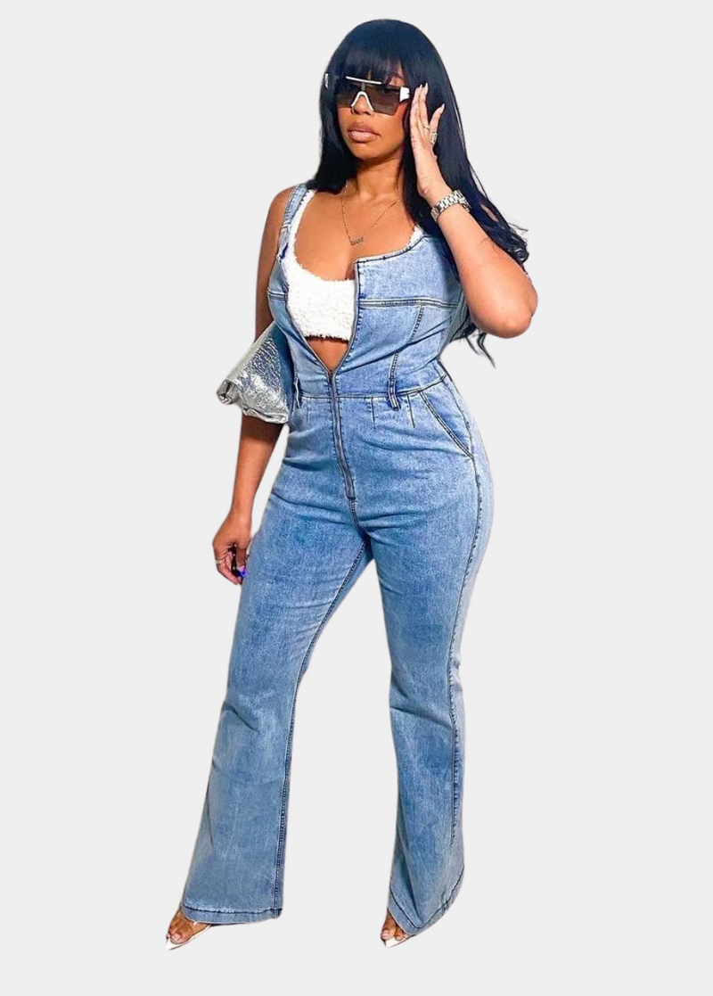 Tall Denim Jumpsuit