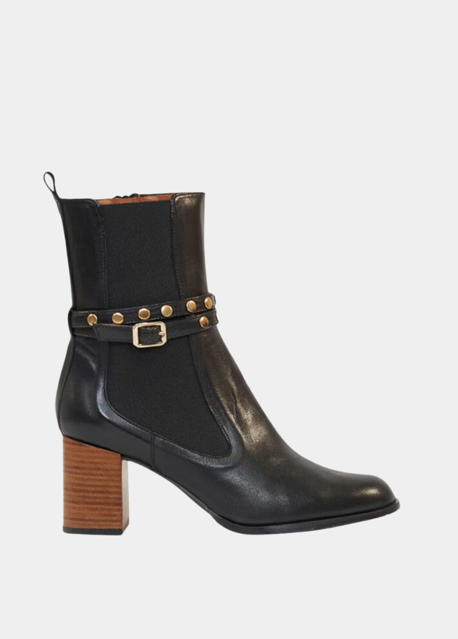 Brenda Zaro Deluxe Tall Black Ankle Boots