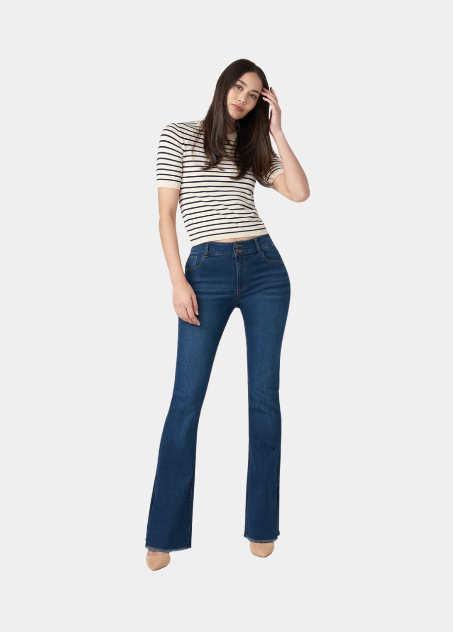 Tall Olivia Flare Jeans With Slit