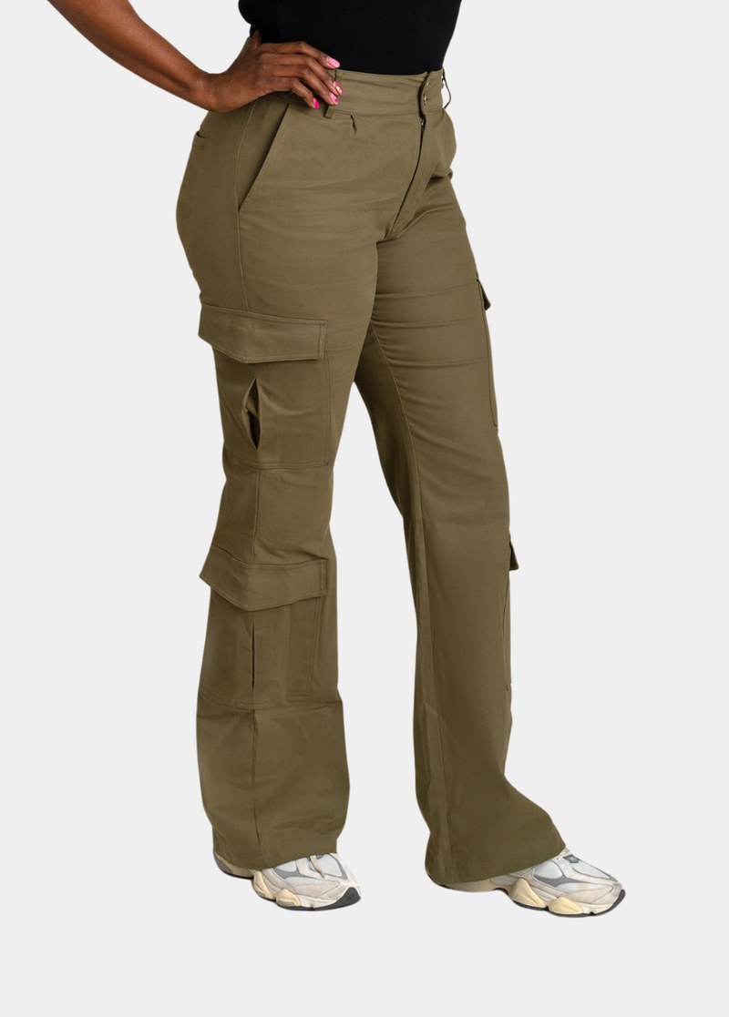 Tall Girl Cargos Green