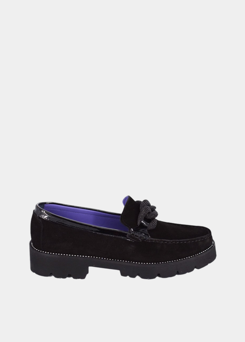 Vittoria Mengoni Premium Black Suede Loafers