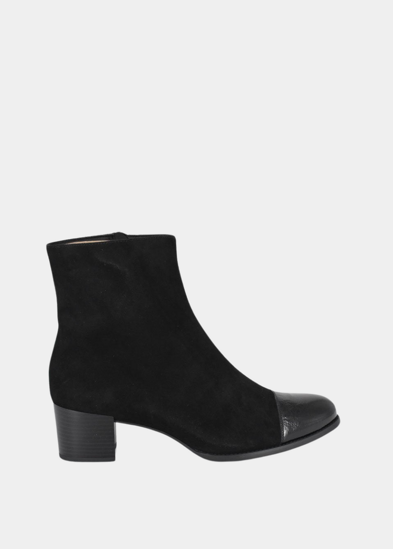 PieSanto Chic Black Suede Ankle Boots