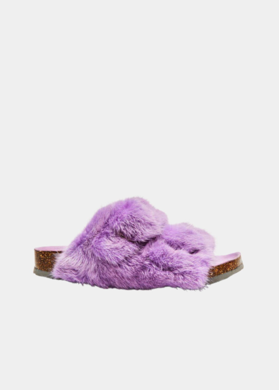 Starstruck Fur Slides in Lilac