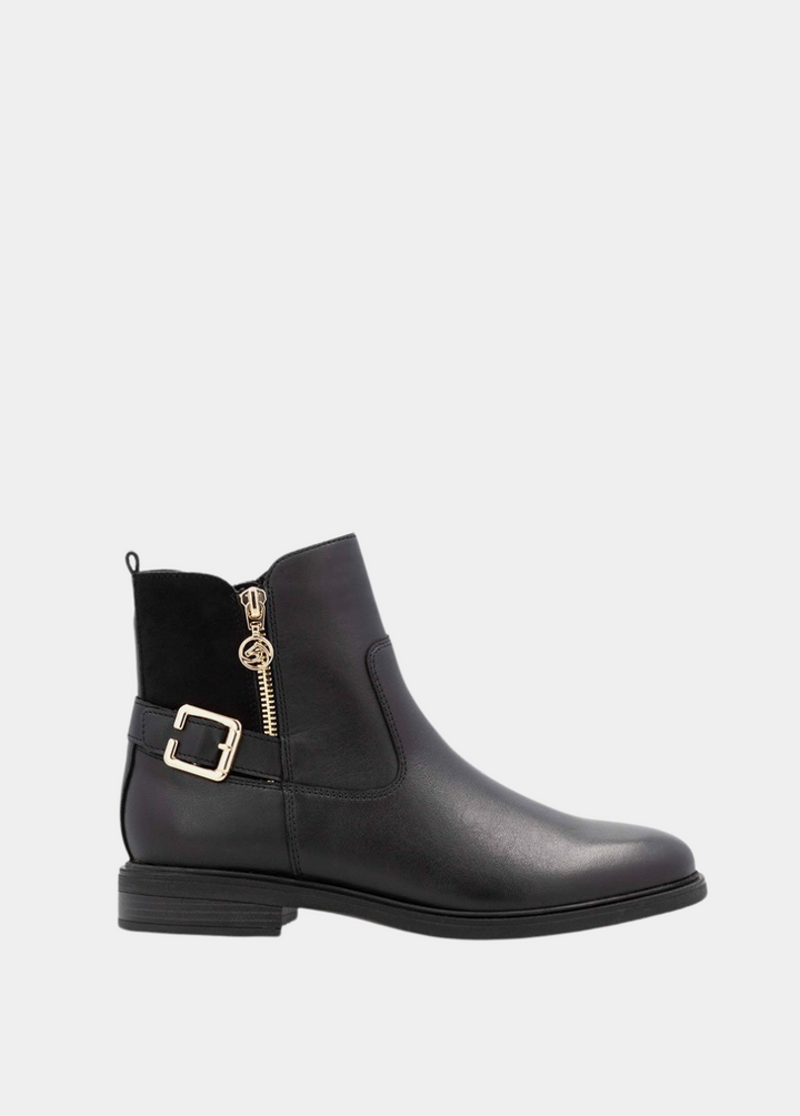 Remonte Versatile Black Leather Ankle Boots