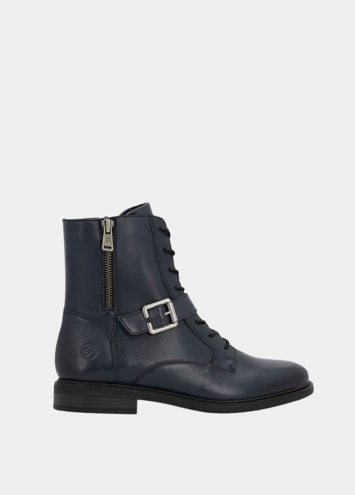 Remonte Versatile Navy Leather Ankle Boots