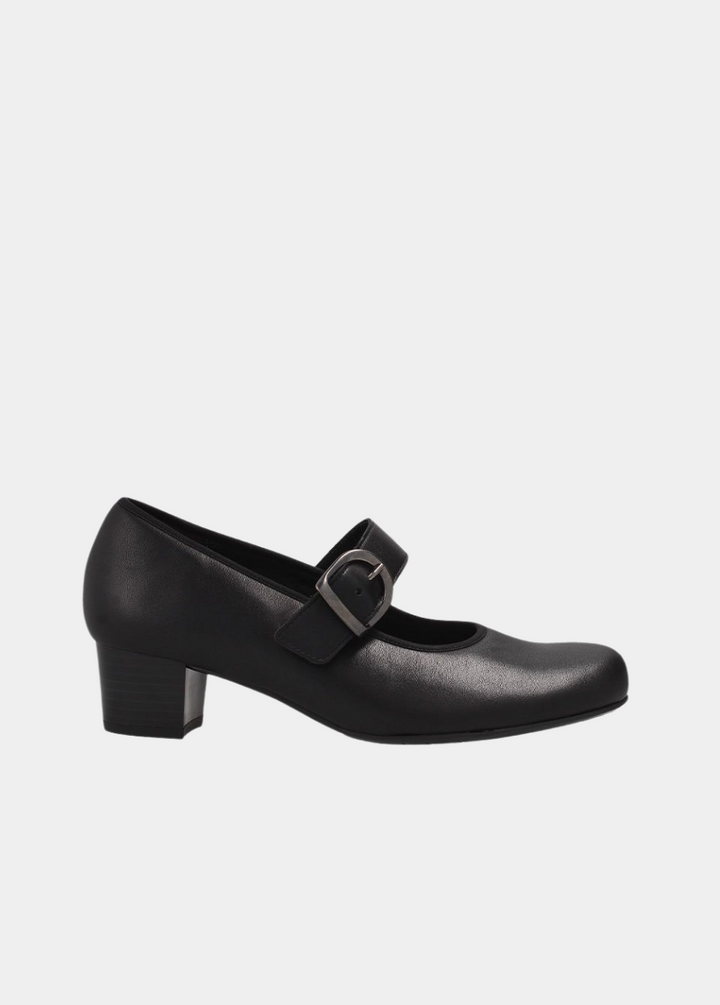 Semler Premium Leather Mary Jane Style Block Heels