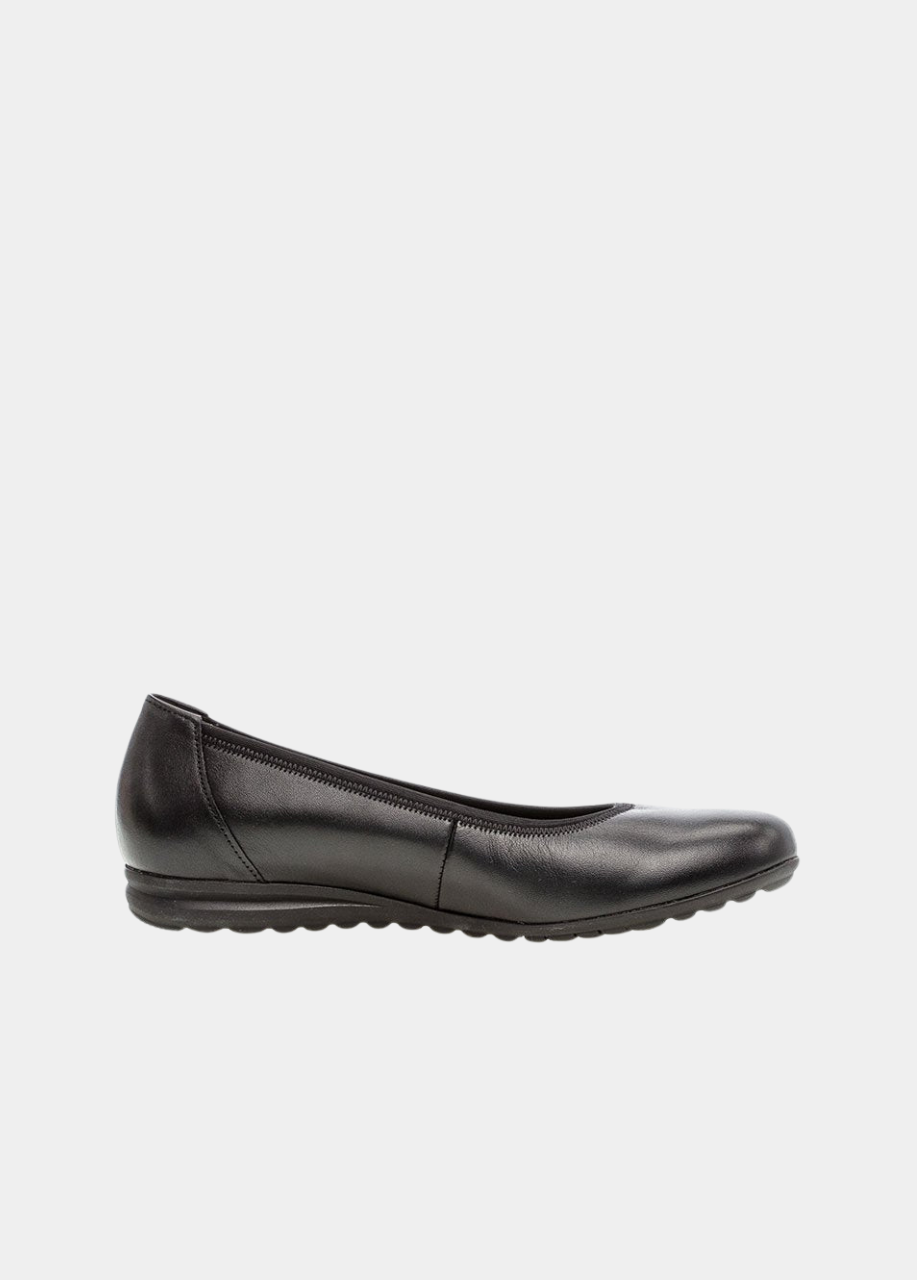 Gabor Versatile Black Leather Flats