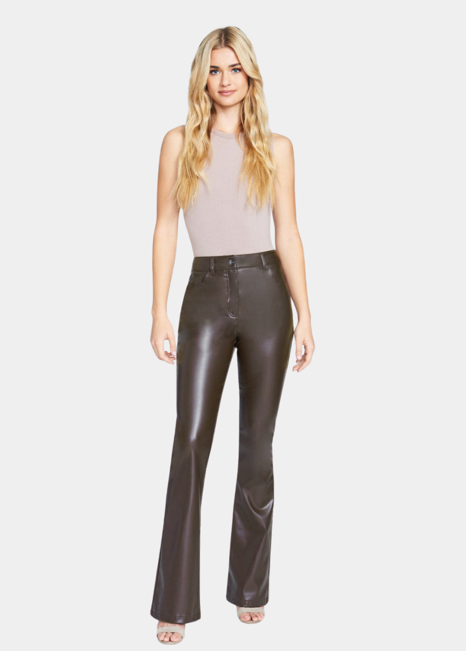 Tall Lexa Faux Leather Flare Pants