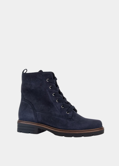 Gabor Versatile Navy Nubuck Ankle Boots