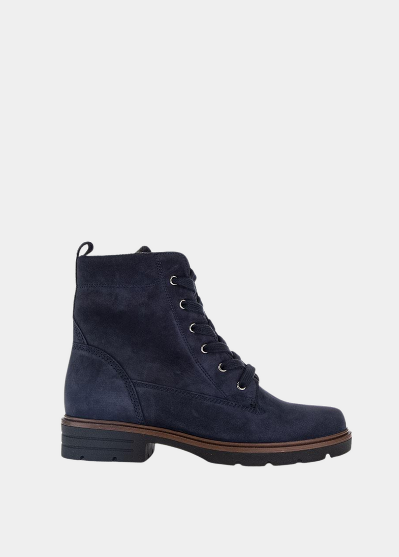 Gabor Versatile Navy Nubuck Ankle Boots