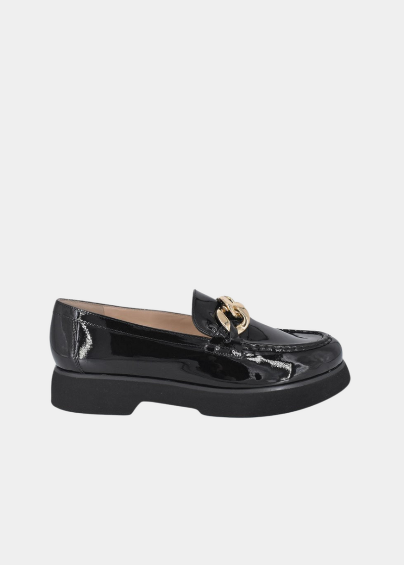 Hogl Premium Patent Black Leather Loafers