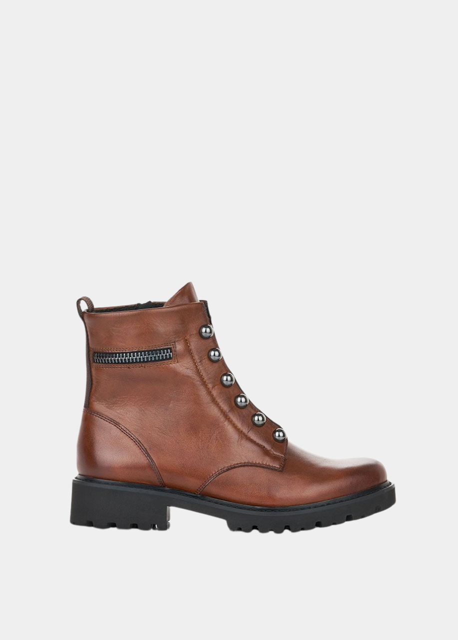 Remonte Versatile Chestnut Biker Style Ankle Boots