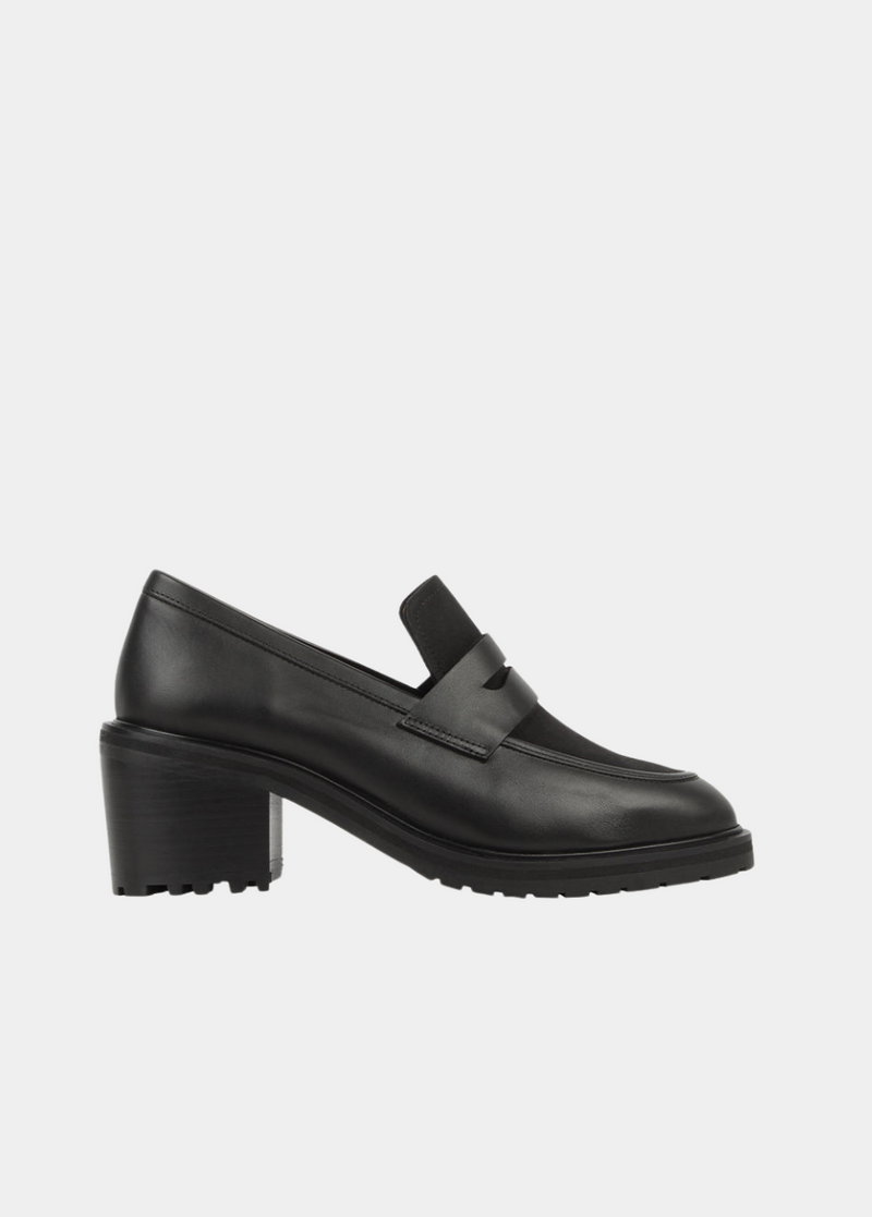 The Verona Heeled Loafer Black