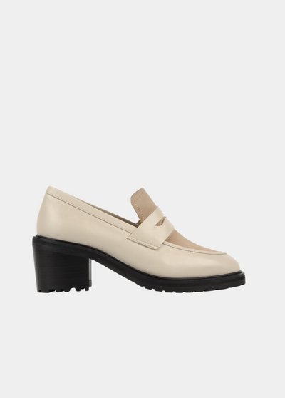 The Verona Heeled Loafer Oatmeal