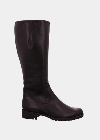 Semler Premium Black Leather Long Boots