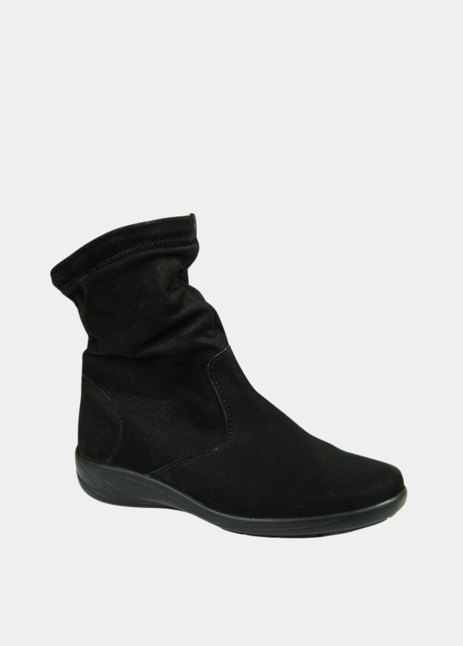 Semler Premium Black Suede Slouch Boots