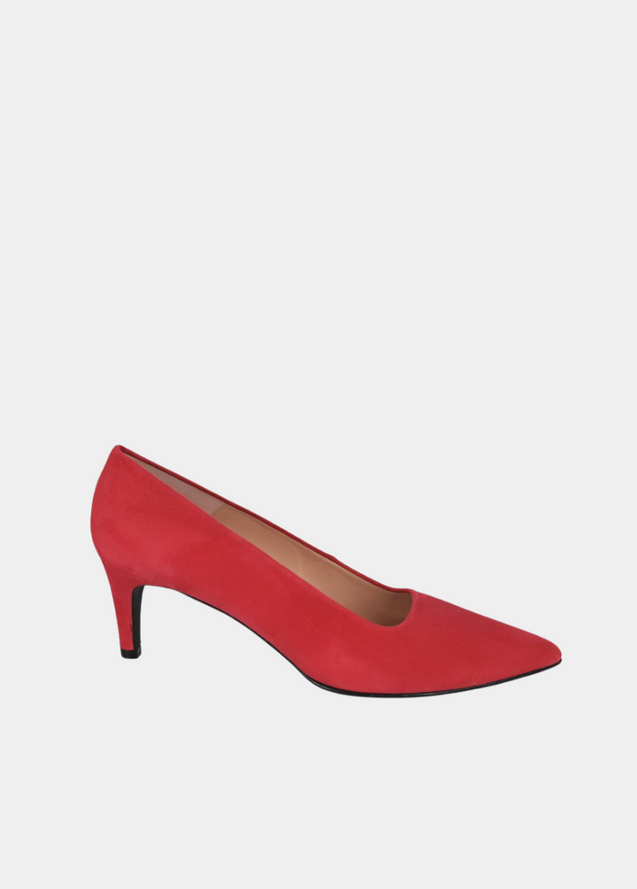 Cinderella Shoes Stylish Red Suede Heels