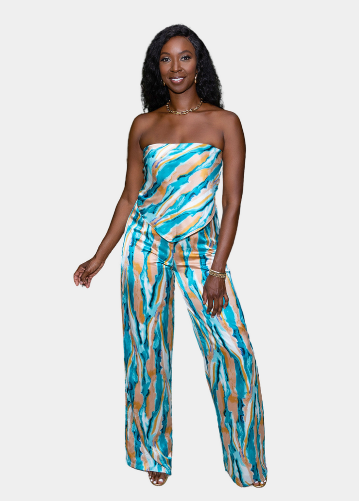 Mykonos Pant Set - Marble