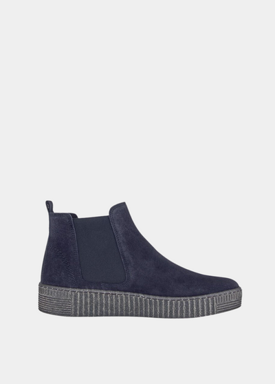 Gabor Casual Navy Suede Ankle Booties