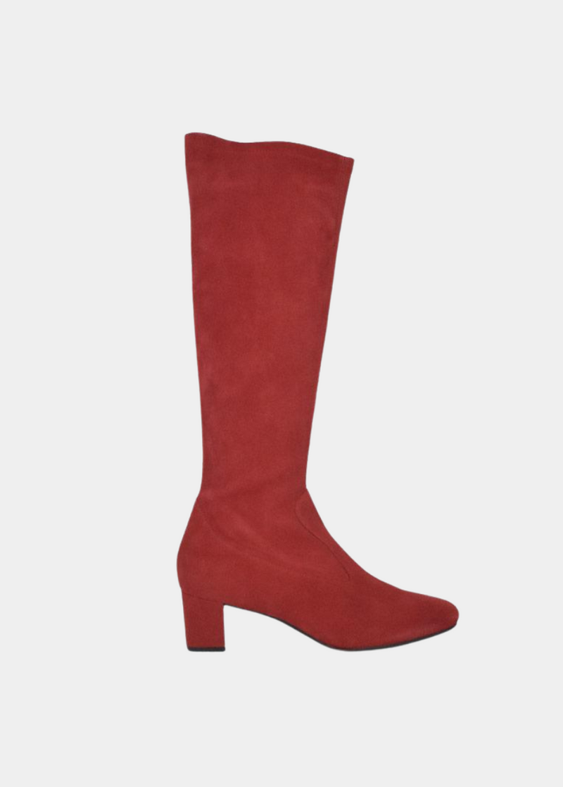 PieSanto Stunning Cherry Suede Long Boots