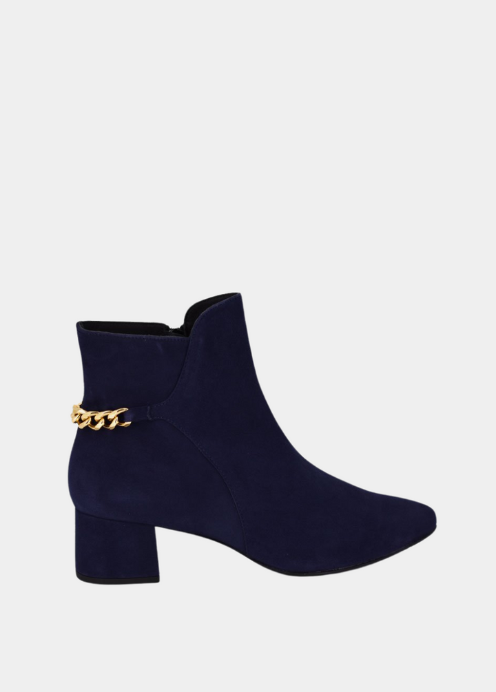 Cinderella Shoes Chic Navy Suede Ankle Boots