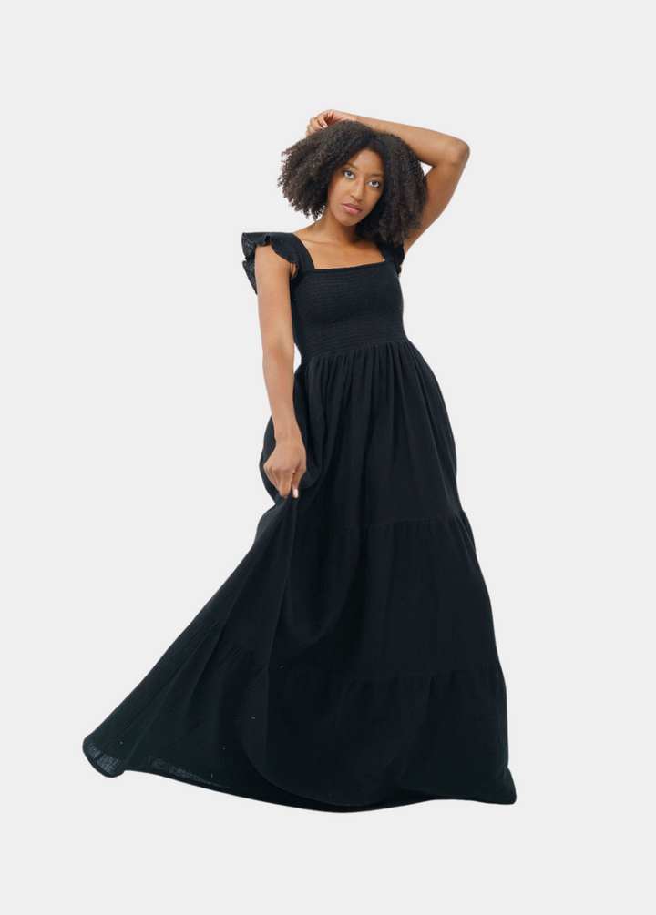 Tiered Cotton Maxi Dress