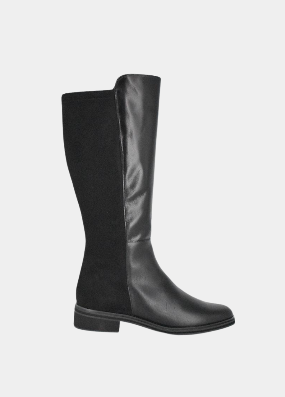 PieSanto Stylish Nappa/Seude Leather Long Boots