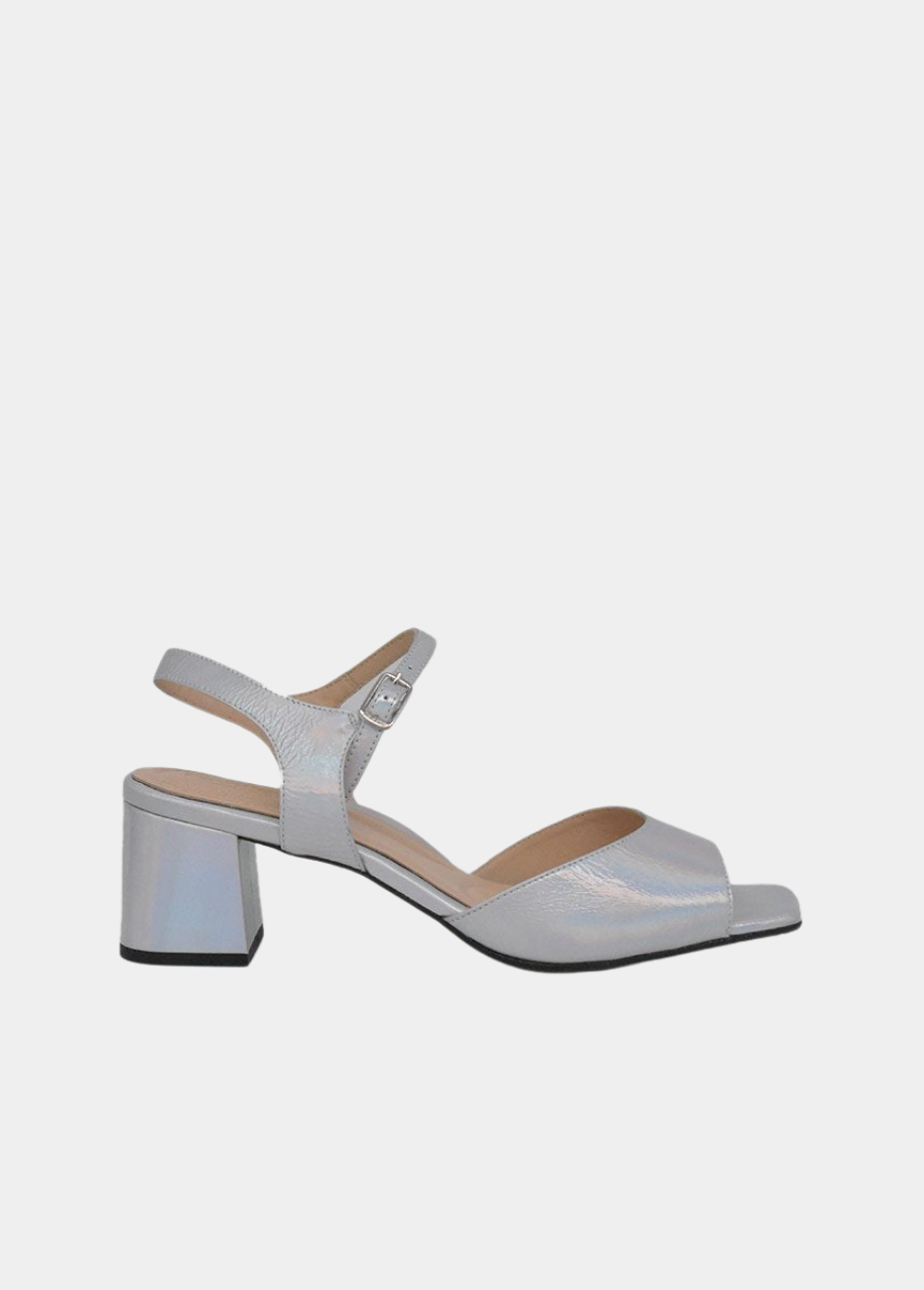 PieSanto Stylish Silver Block Heels