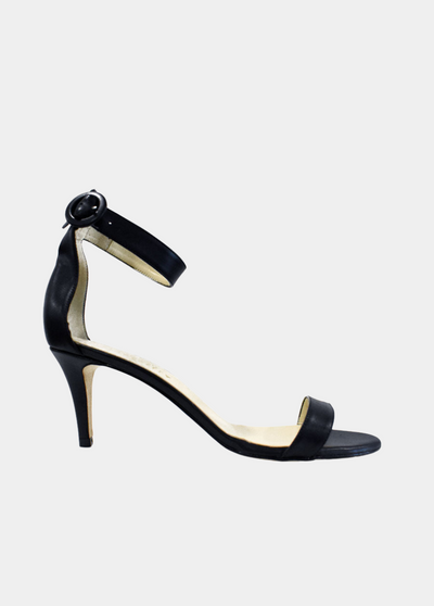 Cinderella Vegan Shoes - Barely There Black Sandals