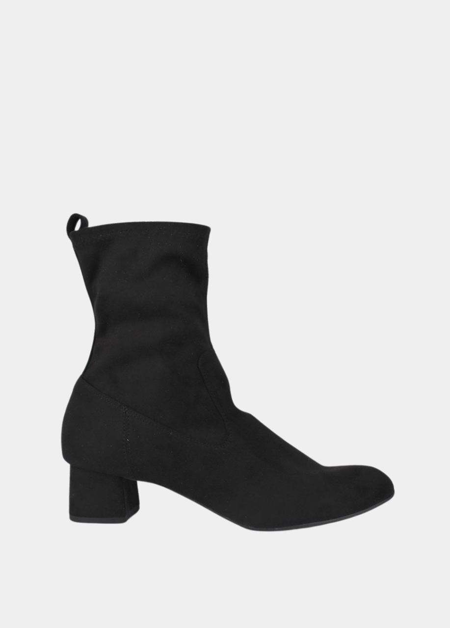 Bioeco Plush Black Suede Ankle Boots