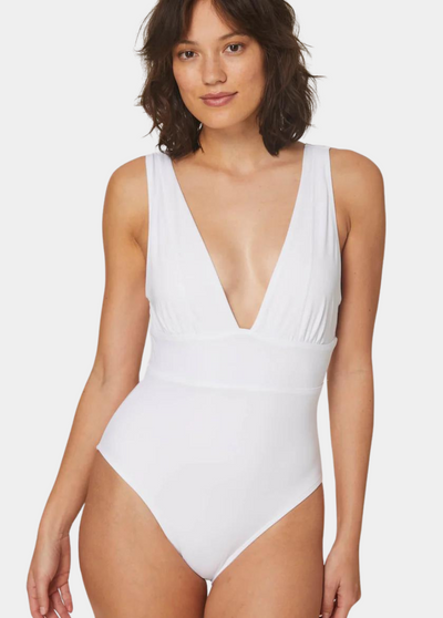 The Mykonos One Piece - Eco Nylon - White - Long Torso