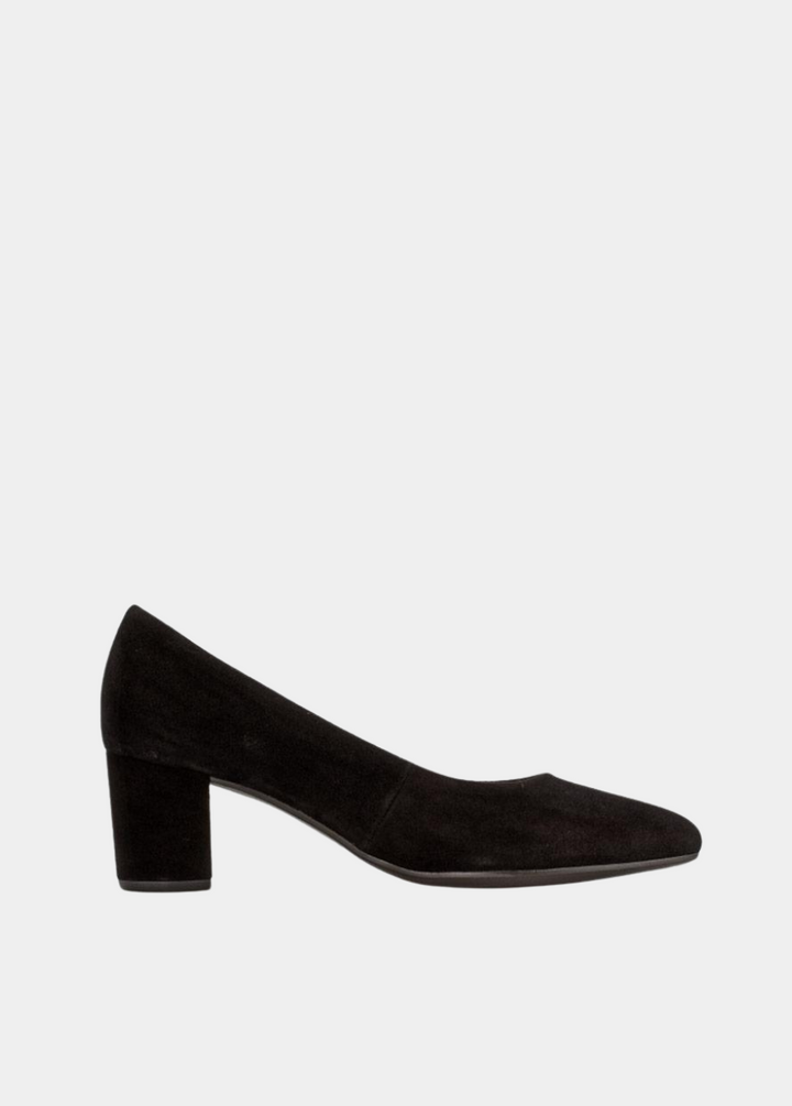 Gabor Plush Black Suede Block Heels