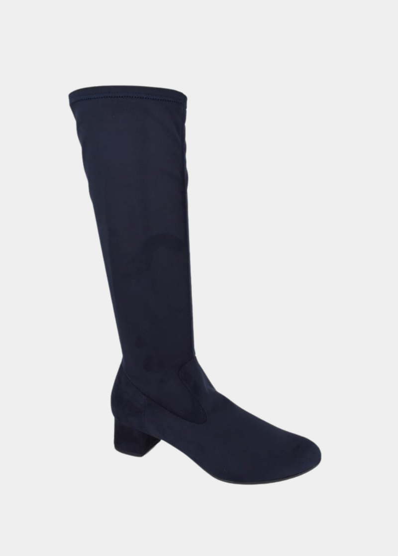 Bioeco Plush Navy Suede Long Boots