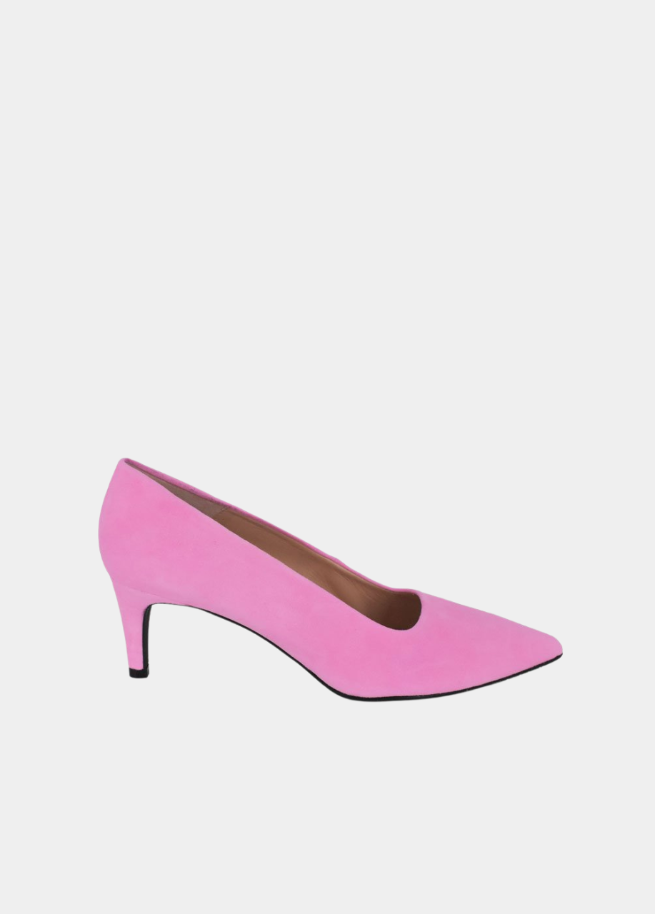 Cinderella Shoes Stylish Pink Suede Heels